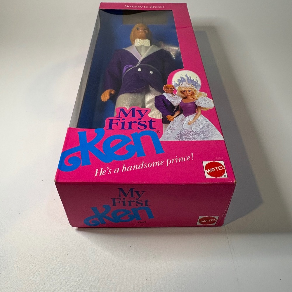 Vintage 1989 Mattel My First Ken Doll 9940 Handsome Prince Purple Tuxedo NIB - Picture 2 of 6